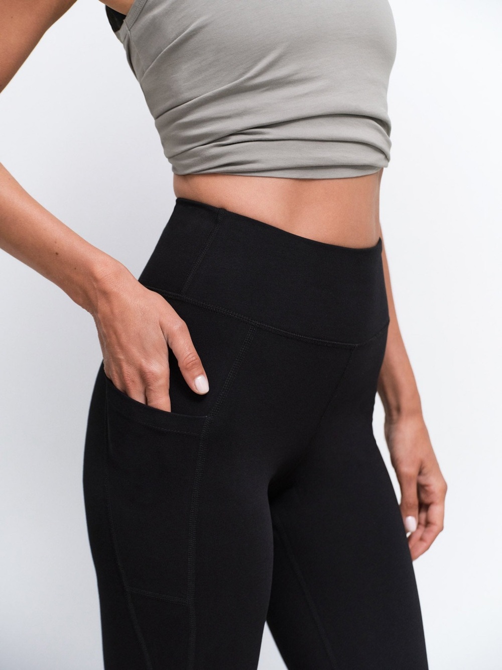 MATE the Label | Organic Stretch Pocket Legging | Jet Black | Size S | EUC